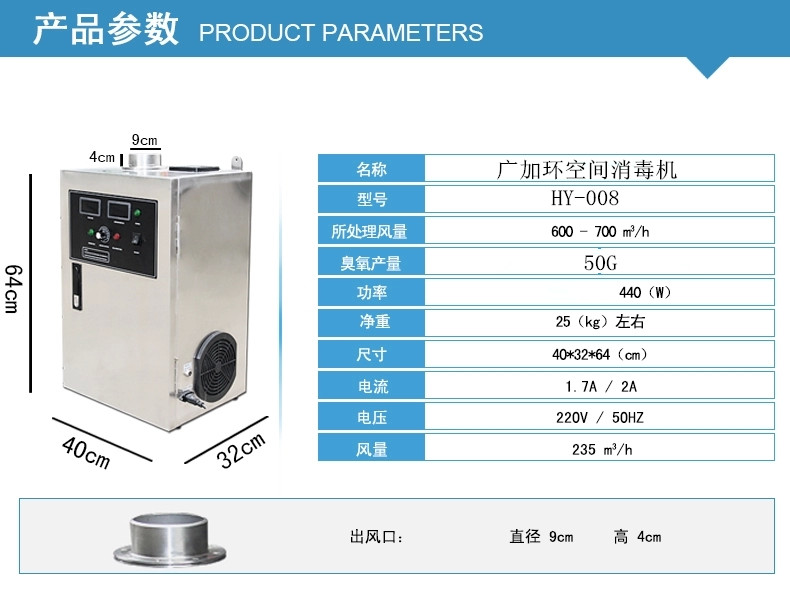 大風(fēng)量空氣治理機(jī)，OG-50A臭氧發(fā)生器解決五種室內(nèi)空氣污染